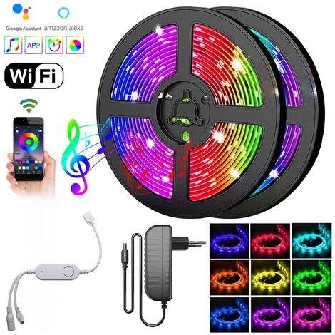 Striscia LED, Graffiti WIFI + Telecomando A 24 Tasti, Sincronizzato Con Il Ritmo Della Musica, Striscia LED Per Camera Da Letto, Matrimonio, Festa, Cucina, 5050 10m 600 Luci/m, Non Impermeabile. 3 Striscia LED, Graffiti WIFI + Telecomando A 24 Tasti, Sincronizzato Con Il Ritmo Della Musica, Striscia LED Per Camera Da Letto, Matrimonio, Festa, Cucina, 5050 10m 600 Luci/m, Non Impermeabile.