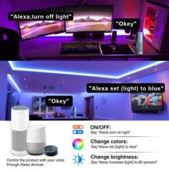 Striscia LED, Controller WIFI + 24 Tasti, Sincronizzato Con Ritmo Musicale, Striscia LED Per Camera Da Letto, Festa, Cucina, 5050 Non Impermeabile 10 M -Cibi per cani in Italia 100113855 3