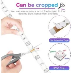 Striscia LED, Striscia LED Flessibile, Striscia Per Scale, Stanze, Controller WiFi (senza Telecomando), 2835 Non Impermeabile 30m -Cibi per cani in Italia 100113860 5