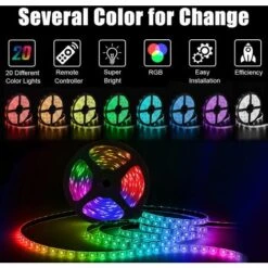 Barra Luminosa A LED Bluetooth, Controllata Da Controller Bluetooth, Sincronizzata Con Il Ritmo Musicale, Barra Luminosa A LED Per Camera Da Letto, Matrimonio, Festa, Cucina, Luci 5m-270, Non Impermea -Cibi per cani in Italia 100113893 3