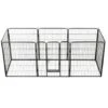 Box Per Cani Con 8 Pannelli In Acciaio 80x100 Cm Nero VidaXL -Cibi per cani in Italia 10329520 1