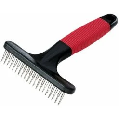 Ferplast GRO 5872 Pettine A Rastrello Con Denti Rotanti Per Cani Dal Pelo Medio E Lungo. Variante GRO 5872 - Misure: 15.5 X 11 X H 3.3 Cm -