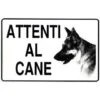 Trade Shop - Cartello Attenti Al Cane 20x30 Cm Pvc Rigido Adesivo Segnaletica Sicurezza -Cibi per cani in Italia 10409755 1