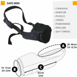 Ferplast SAFE Museruola Regolabile Per Cani Con Soffice Imbottitura - 5 Misure. Variante MINI - Misure: A: 20-40 Cm B: 10-15 Cm C: 8.5 Cm - -Cibi per cani in Italia 10504406 3