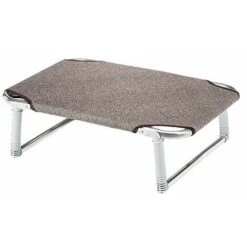 Ferplast DREAM Brandina In Alluminio Con Telo Sintetico - 4 Misure. Variante 60 - Misure: 62 X 44 X H 18 Cm - Tortora