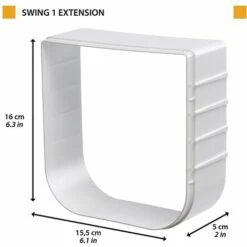 Ferplast SWING EXTENSION Tunnel Estensibile Per Portine Swing Per Cani E Gatti. Variante SWING 1 - Misure: 15.5 X 5 X H 16 Cm - Marrone -Cibi per cani in Italia 10504829 2