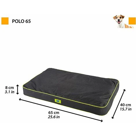 Ferplast POLO Materassino Con Imbottitura Estraibile. In Vari Colori E Misure.. Variante 65 - Misure: 65 X 40 X H 8 Cm - Nero 4 Ferplast POLO Materassino Con Imbottitura Estraibile. In Vari Colori E Misure.. Variante 65 - Misure: 65 X 40 X H 8 Cm - Nero - immagine 2
