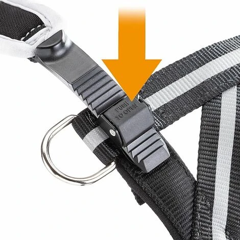 Ferplast ERGOCOMFORT NORDIC Pettorina Ergonomica In Nylon Di Tipo Svedese - 3 Misure . Variante 1 - Misure: A: 48 Cm B: 59-67 Cm - Nero 7 Ferplast ERGOCOMFORT NORDIC Pettorina Ergonomica In Nylon Di Tipo Svedese - 3 Misure . Variante 1 - Misure: A: 48 Cm B: 59-67 Cm - Nero - immagine 5