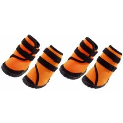 Ferplast TREKKING SHOES Scarpe Protettive Antiscivolo Per Cani. 4 Misure. Variante SMALL - Misure: 6 X 7 X H 10 Cm - Arancione