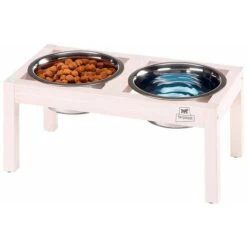 Ferplast DESCO WOOD Portaciotole In Legno Con Ciotole In Acciaio Inox Per Cani E Gatti. Tre Misure.. Variante 03 - Misure: 36 X 18.2 X H 16 Cm - 1.7 L - -Cibi per cani in Italia 10505675 4