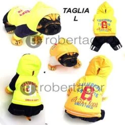 Piumino Caldo Cane Catarifrangente Vestito Cani Cappuccio Impermeabile M