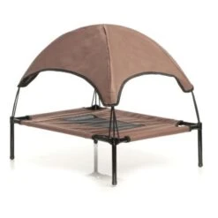 Brandina Per Cani Con Tettuccio 91x76x16cm Max 35kg L Marrone Branda Lettino Per Animali -Cibi per cani in Italia 10697686 2