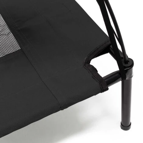 Brandina Per Cani Con Tettuccio 91x76x16cm Max 35kg L Nero Branda Lettino Per Animali 5 Brandina Per Cani Con Tettuccio 91x76x16cm Max 35kg L Nero Branda Lettino Per Animali - immagine 3