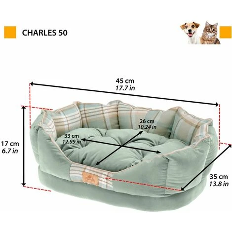 Ferplast CHARLES Divanetto In Tessuto Per Cani E Gatti Con Cuscino Double-face. Varie Misure E Colori. . Variante 50 - Misure: 45 X 35 X H 17 Cm - Marrone 4 Ferplast CHARLES Divanetto In Tessuto Per Cani E Gatti Con Cuscino Double-face. Varie Misure E Colori. . Variante 50 - Misure: 45 X 35 X H 17 Cm - Marrone - immagine 2