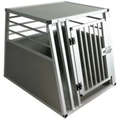 Trasportino Per Cani Da Auto Singolo X-large Gabbia In Alluminio Per Animali Porta Singola