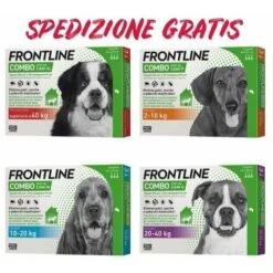 Frontline Combo 3 Pipette Antiparassitari Cane 2-10/ 10-20/ 20-40/oltre 40kg New Peso Del Cane: 2-10 Kg