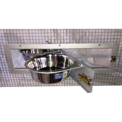 Ciotole Girevoli In Acciaio Inox Per Cani. 2 Mangiatoie Rotanti Universali Plus. Max Ingombro Cm L 71 X P 27 X H 21 -Cibi per cani in Italia 11640046 3