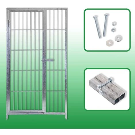 Pannello Modulare Con Porta Per Box Per Cani Zincatura Elettrolitica 100 Cm X H 180 Cm 5 Pannello Modulare Con Porta Per Box Per Cani Zincatura Elettrolitica 100 Cm X H 180 Cm - immagine 3