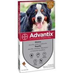 Elanco Advantix Spot-on Per Cani Oltre 40 Kg Fino A 60 Kg Da 4x6 Ml
