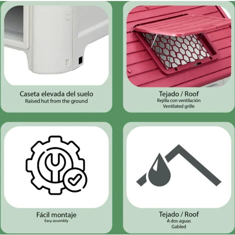 Cuccia Per Cani Di Media Taglia Gardiun Dakota 87x72x75 Cm Fabbricata In Resina Colore Beige/Rojo 5 Cuccia Per Cani Di Media Taglia Gardiun Dakota 87x72x75 Cm Fabbricata In Resina Colore Beige/Rojo - immagine 3