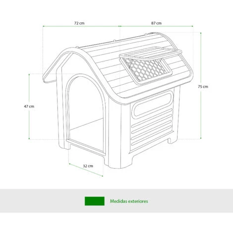Cuccia Per Cani Di Media Taglia Gardiun Dakota 87x72x75 Cm Fabbricata In Resina Colore Beige/Rojo 6 Cuccia Per Cani Di Media Taglia Gardiun Dakota 87x72x75 Cm Fabbricata In Resina Colore Beige/Rojo - immagine 4