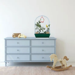 Relaxdays Gabbie Per Uccelli, Piccola, Cocorite, Canarini, Posatoio, Mangiatoia, HLP 49,5 X 34,5 X 28 Cm, Bianco/Verde -Cibi per cani in Italia 13338636 3