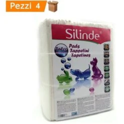 Multipack Da 4 Confezioni Silinde Tappetini Per Cani Assorbenti Igienici Al Talco Adesivi 60x90 Cm