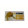 CARTELLO DOG ATTENTI CANE CANI GUARDIA ATTENZIONE SEGNALE PERICOLO ADESIVO 10X20 -Cibi per cani in Italia 14854778 1