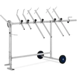 MSW Cavalletto Per Verniciatura Cavalletto Carrozzeria Girevole Auto 360° 6 Bracci