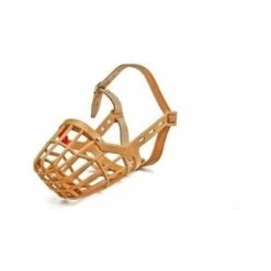 Museruola Plastica Cinturino Cuoio - Taglia 1