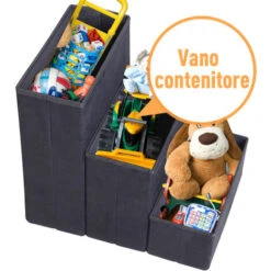 PawHut Scaletta Per Animali Domestici Con Vani Contenitore Marrone E Nero In Pile 11 PawHut Scaletta Per Animali Domestici Con Vani Contenitore Marrone E Nero In Pile -Cibi per cani in Italia 15227424 5