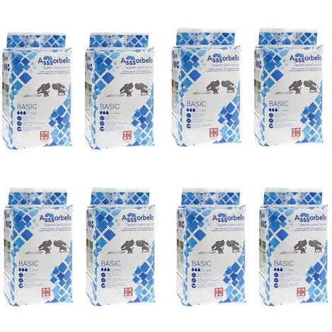 Ferribiella Multipack Da 8 Confezioni Basic Tappetini Igienici Per Cani Con Strisce Adesive 60x90 Cm 3 Ferribiella Multipack Da 8 Confezioni Basic Tappetini Igienici Per Cani Con Strisce Adesive 60x90 Cm