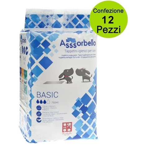 Ferribiella Multipack Da 12 Confezioni Basic Tappetini Igienici Per Cani Con Strisce Adesive 60x60 Cm 3 Ferribiella Multipack Da 12 Confezioni Basic Tappetini Igienici Per Cani Con Strisce Adesive 60x60 Cm