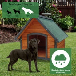 Cuccia Per Cani Di Grande Taglia Gardiun Loki 99x82x86 Cm Con Tetto A 2 Falde E Copertura In Bitume -Cibi per cani in Italia 15731075 5