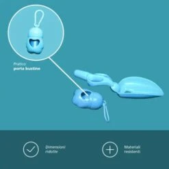 Forbici Raccogli Escrementi Cani Feci Animali Portatile Con 3 Rotoli Sacchetti -Cibi per cani in Italia 16167123 5