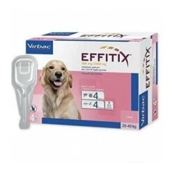 Virbac Effitix 20-40kg 4 Pipette Antiparassitario Per Cane