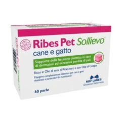 NBF-Lanes Ribes Pet Sollievo 60 Perle Per Supporto Dermico Cane E Gatto