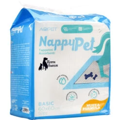 AQPET TAPPETINI IGIENICI ASSORBENTI TRAVERSE PER ANIMALI DOMESTICI PANNOLINI PER CANE 60X60CM 300 PEZZI