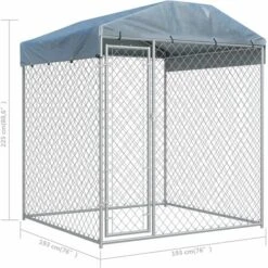 Canile Da Esterno Con Tetto 193x193x225 Cm VidaXL -Cibi per cani in Italia 16983358 5