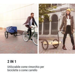 Klarfit Companion Travel Rimorchio Da Carico 40kg Rimorchio Per Bicicletta Nero/ -Cibi per cani in Italia 17118285 3