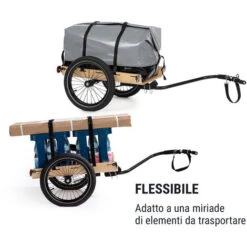 Klarfit Companion Travel Rimorchio Da Carico 40kg Rimorchio Per Bicicletta Nero/ -Cibi per cani in Italia 17118285 4