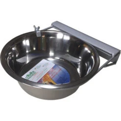 Cani Porta Ciotola Fisso Ad 1 Posto Tipo Pesante In Acciaio Inox Diam 24. Max Ingombro Cm L 30 X P 30 X H 10
