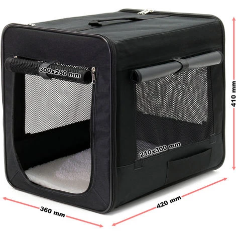 Trasportino Per Animali Domestici Pieghevole Taglia S (42x36x41 Cm) Trasporto Cani Gatti 5 Trasportino Per Animali Domestici Pieghevole Taglia S (42x36x41 Cm) Trasporto Cani Gatti - immagine 3