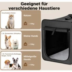 Trasportino Per Animali Domestici Pieghevole Taglia M (58x46x53 Cm) Trasporto Cani Gatti 10 Trasportino Per Animali Domestici Pieghevole Taglia M (58x46x53 Cm) Trasporto Cani Gatti -Cibi per cani in Italia 17917353 4