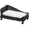 PawHut Lettini Per Cani Animali Domestici Chaise Longue In Vimini Con Cuscino Nero -Cibi per cani in Italia 18013077 1