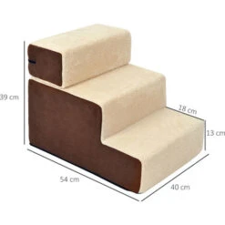 PawHut Scaletta Per Cani 3 Morbidi Gradini Rimovibili E Antiscivolo 54x40x39cm -Cibi per cani in Italia 18013082 3