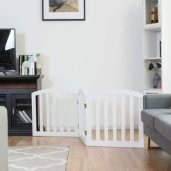 Cancello Di Legno Per Animali Domestici, Cancelletto Di Sicurezza Per Cani E Animali Domestici, Per Casa, Entrata, Scale, Bianco (3 Pannelli) 8 Cancello Di Legno Per Animali Domestici, Cancelletto Di Sicurezza Per Cani E Animali Domestici, Per Casa, Entrata, Scale, Bianco (3 Pannelli) -Cibi per cani in Italia 18190573 3