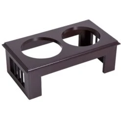 Pawhut Ciotola Rialzata Per Cani In Acciaio Inossidabile 43.7x24x15cm, 2 Piatti -Cibi per cani in Italia 18502633 4