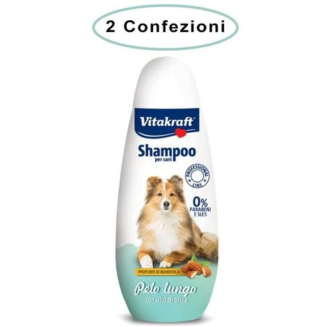 Vitakraft Shampoo Per Cani Specifico Per Pelo Lungo All'olio Di Oliva 2 Confezioni Da 250 Ml 4 Vitakraft Shampoo Per Cani Specifico Per Pelo Lungo All'olio Di Oliva 2 Confezioni Da 250 Ml - immagine 2
