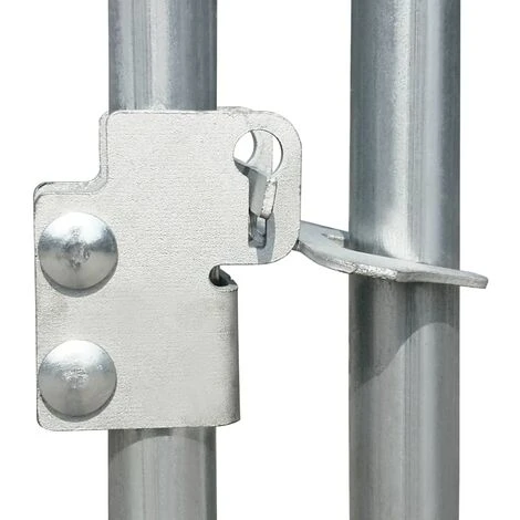 Canile Da Esterno In Acciaio Zincato 6x6x1 M VidaXL 7 Canile Da Esterno In Acciaio Zincato 6x6x1 M VidaXL - immagine 5